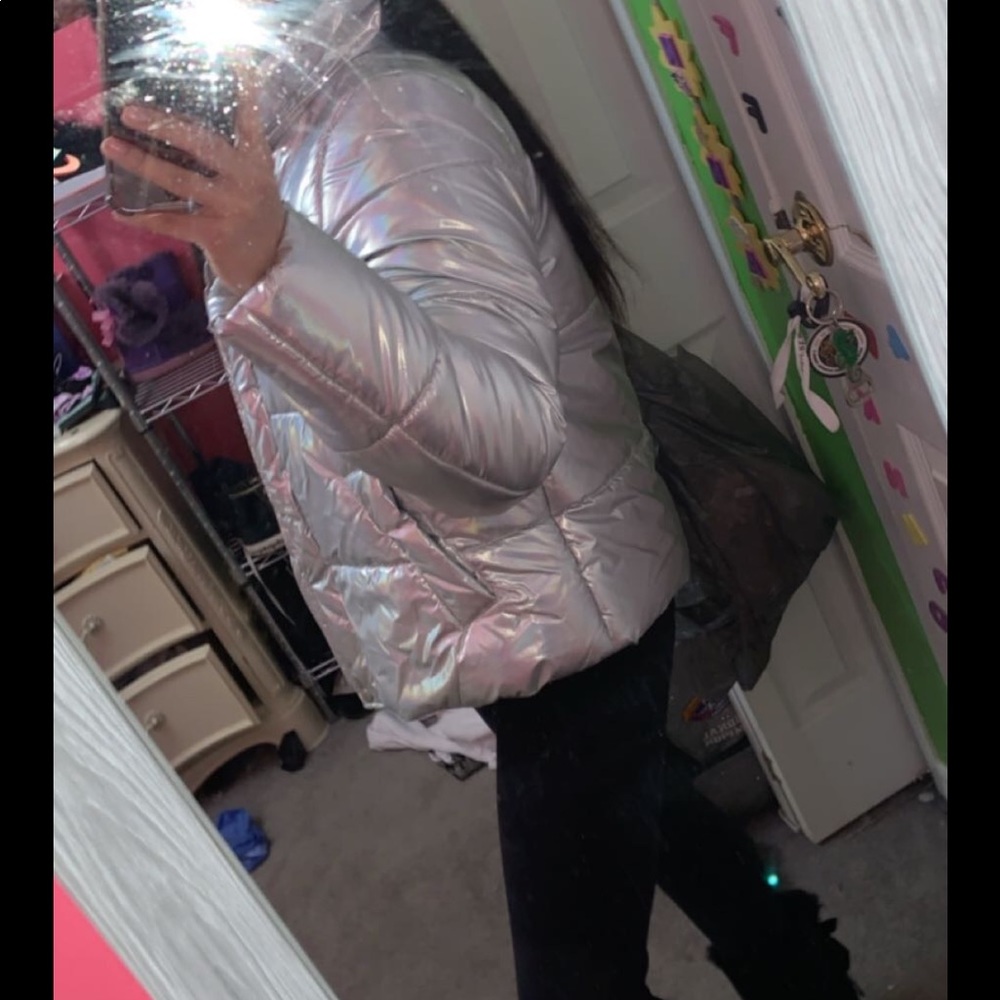 Aqua Silver Iridescent Coat